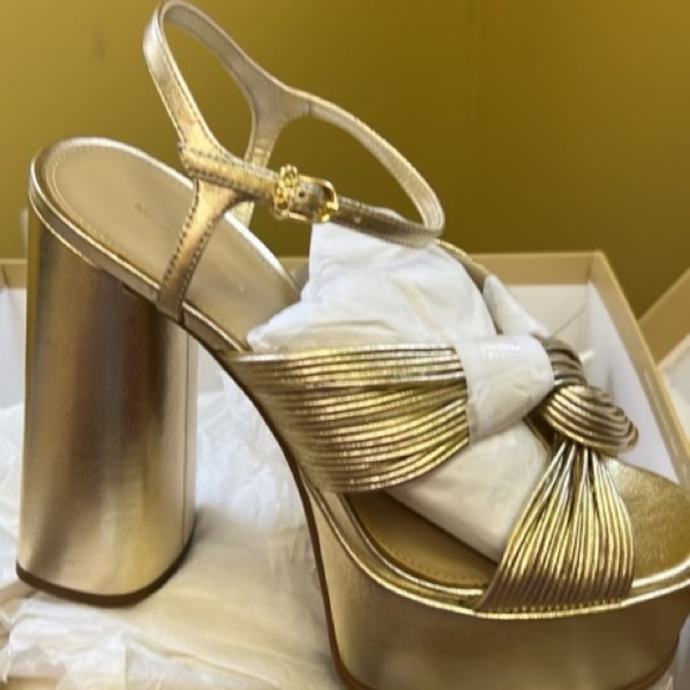 Michael Kors Metallic Gold Platform Heels
